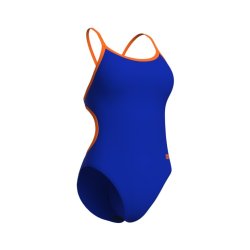 Arena - Women's Swimsuit Lace Back (Neon Blue-Orange)