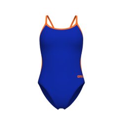 Arena - Women's Swimsuit Lace Back (Neon Blue-Orange)