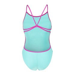 Arena - Women's Swimsuit Lace Back (Water-Very Fuchsia) 