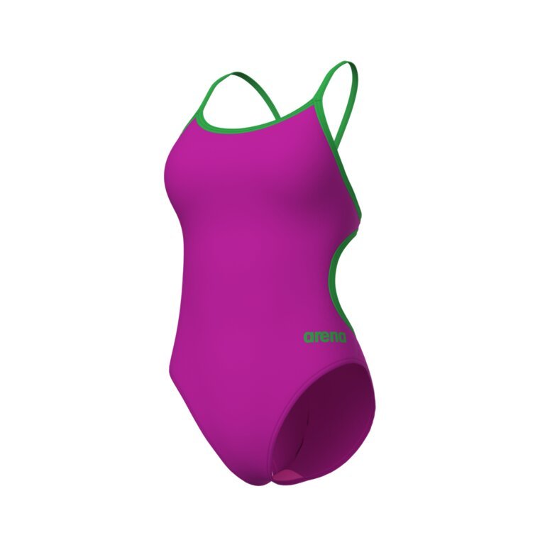 Arena - Women's Swimsuit Lace Back (Very Fuchsia-Team Green) 