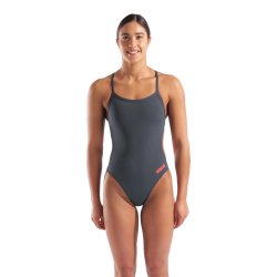 Arena - Woman's Team Swimsuit Challenge Solid Asphalt-Bright Coral
