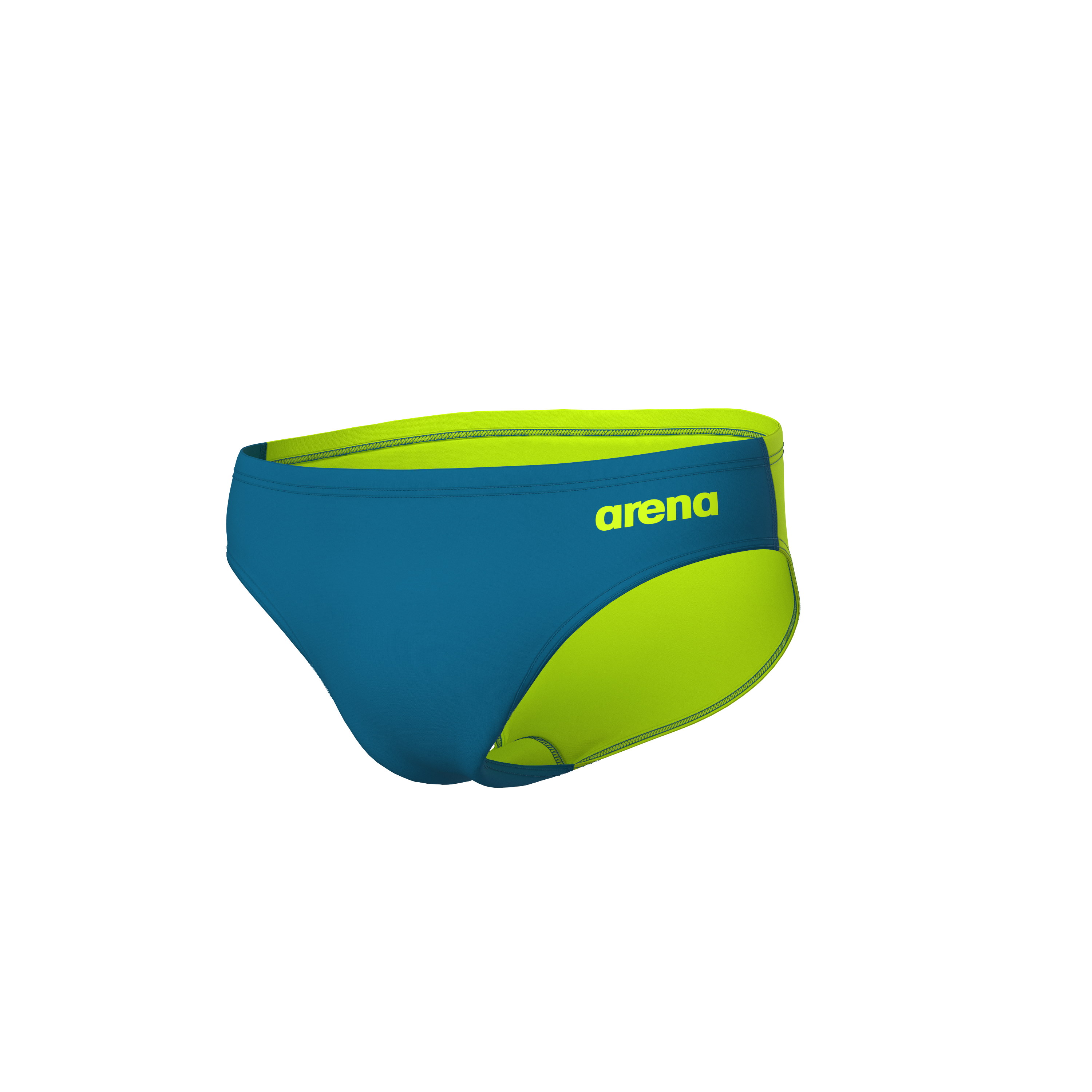 Arena - Men's Team Swim Briefs Solid (Blue Cosmo-Artic Lime)