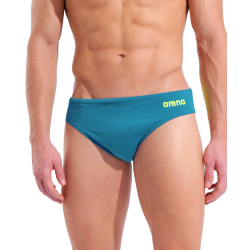 Arena - Men's Team Swim Briefs Solid (Blue Cosmo-Artic Lime)