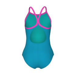 Arena - Girl's Swimsuit Light Drop (Eyeblush Blue/Shocking Pink) 