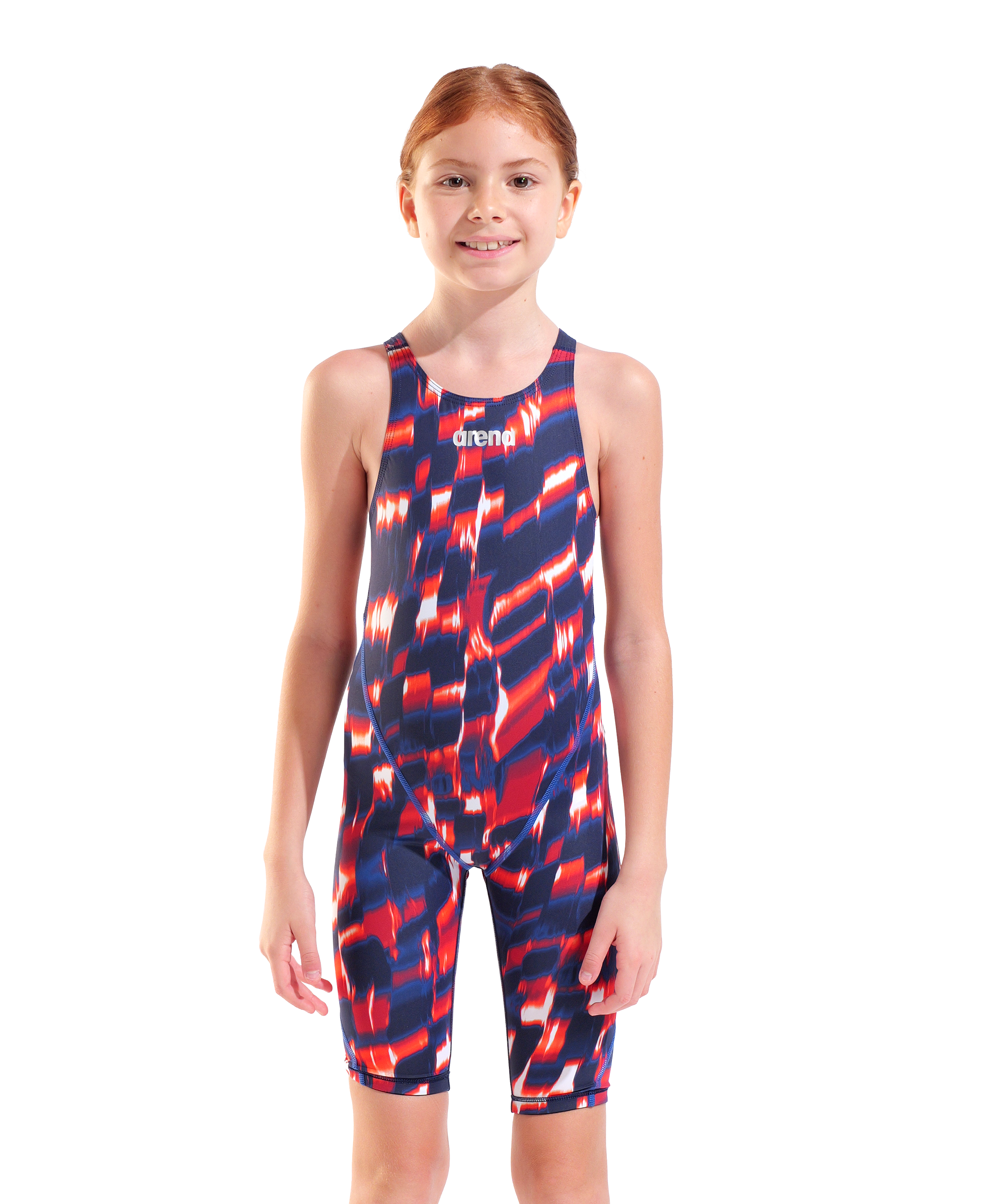 Arena - Powerskin ST NEXT LE Aqua Gleam Openback JR (Red/White/Blue) 