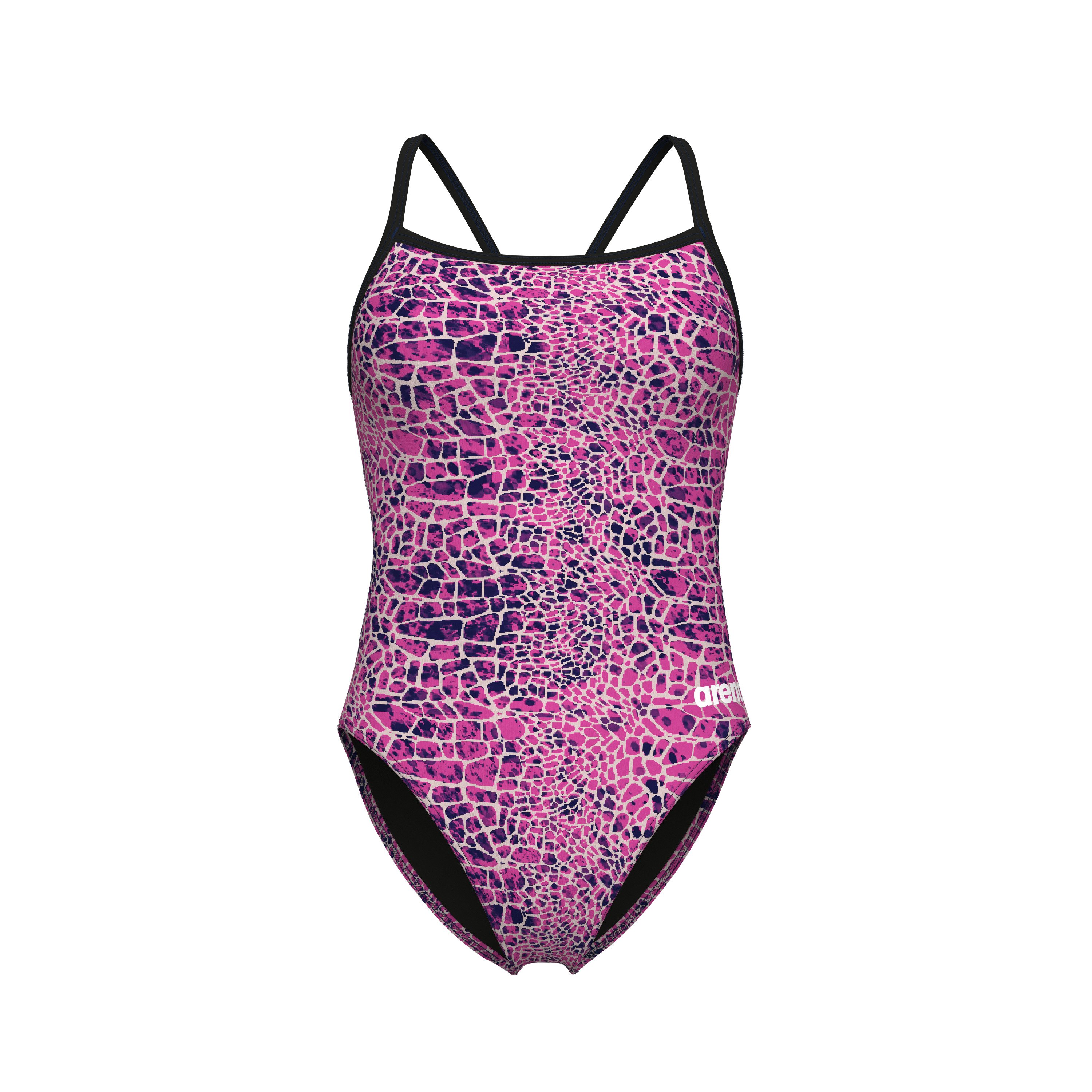 Arena - W Snakeskin Swimsuit Challenge Back Pink  
