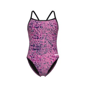 Arena - W Snakeskin Swimsuit Challenge Back Pink  