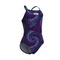 Arena - Girls Freeflow Swimsuit lightdropback (Navy/red,White,blue) 