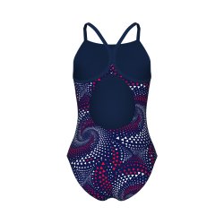 Arena - Girls Freeflow Swimsuit lightdropback (Navy/red,White,blue) 