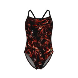 Arena - Womens Graphic Swimsuit Challenge back Indomitus Capsule