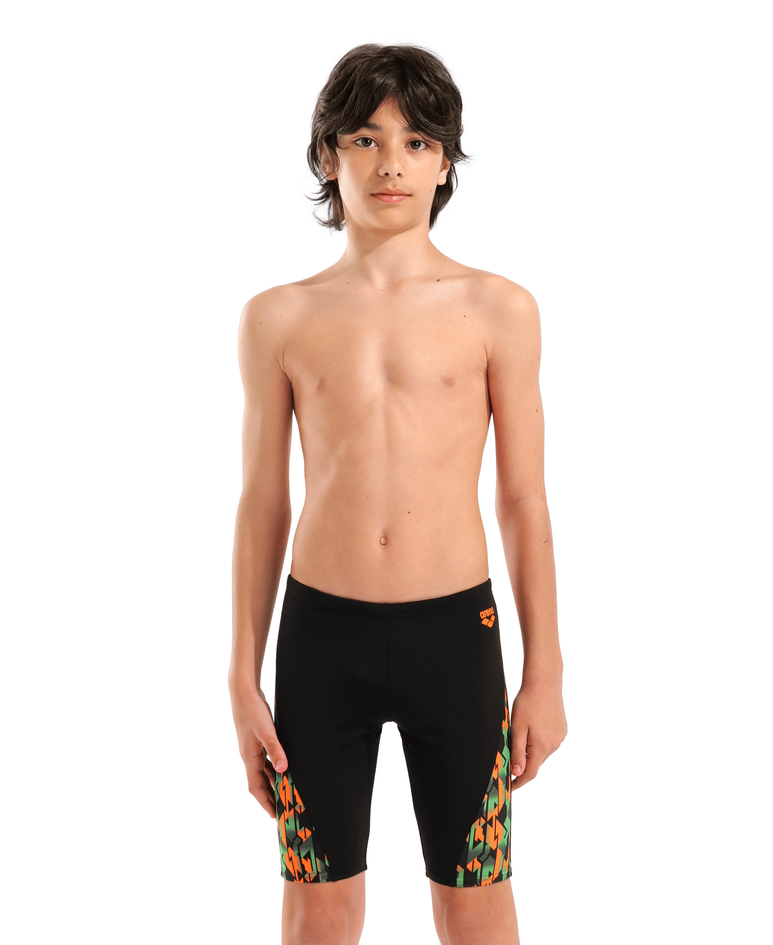 Arena - Boy's Print Swim Jammer (Black/Multi)