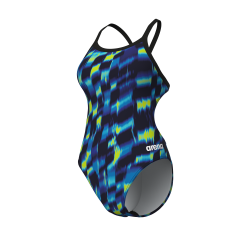 Arena - Women's Wave Swimsuit Challenge Back Aqua Gleam (Black/Multi)
