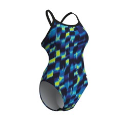 Arena - Women's Wave Swimsuit Challenge Back Aqua Gleam (Black/Multi)