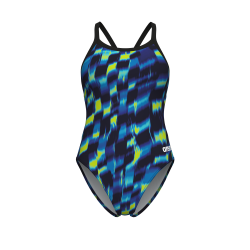 Arena - Women's Wave Swimsuit Challenge Back Aqua Gleam (Black/Multi)
