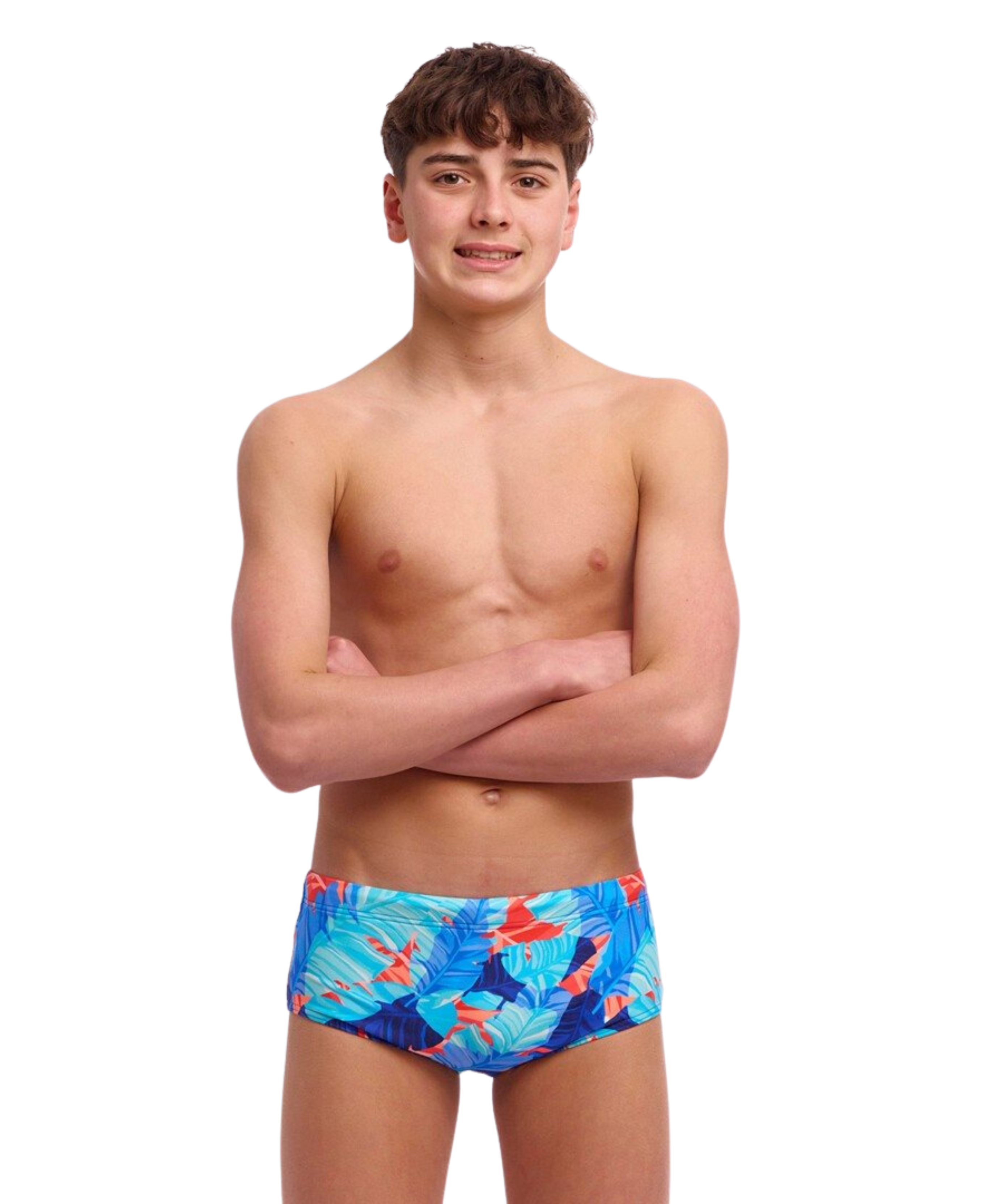 Funky Trunks - Boy's Sidewinder Trunks Lotsa Leaves