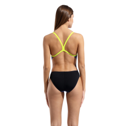  Arena -Women's swimsuit Challenge Solid (Dust Black Artic Lime) 