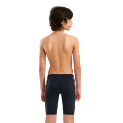 Arena - Boy's Print Swim Jammer (Black Orange Multi)