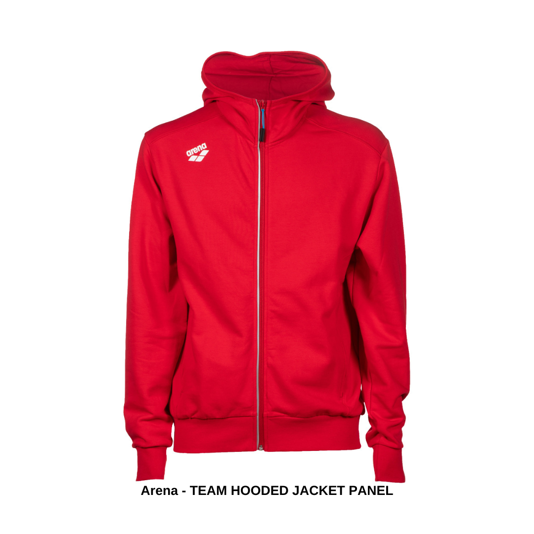 Arena - TEAM HOODED JACKET PANEL (BOMULD) RED