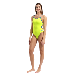 Arena - Women's Swimsuit Lace Back (Artic Lime-Blue Cosmo)