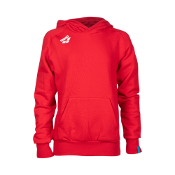 Arena - JR TEAM HOODED SWEAT PANEL (BOMULD) RED