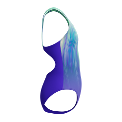 Speedo - Girls Placement Splashback Swimsuit Blue/Purple