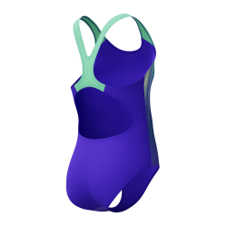 Speedo - Girls Placement Splashback Swimsuit Blue/Purple