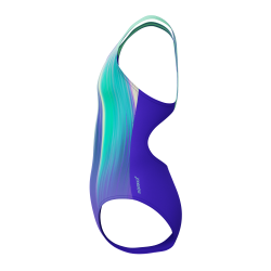 Speedo - Girls Placement Splashback Swimsuit Blue/Purple