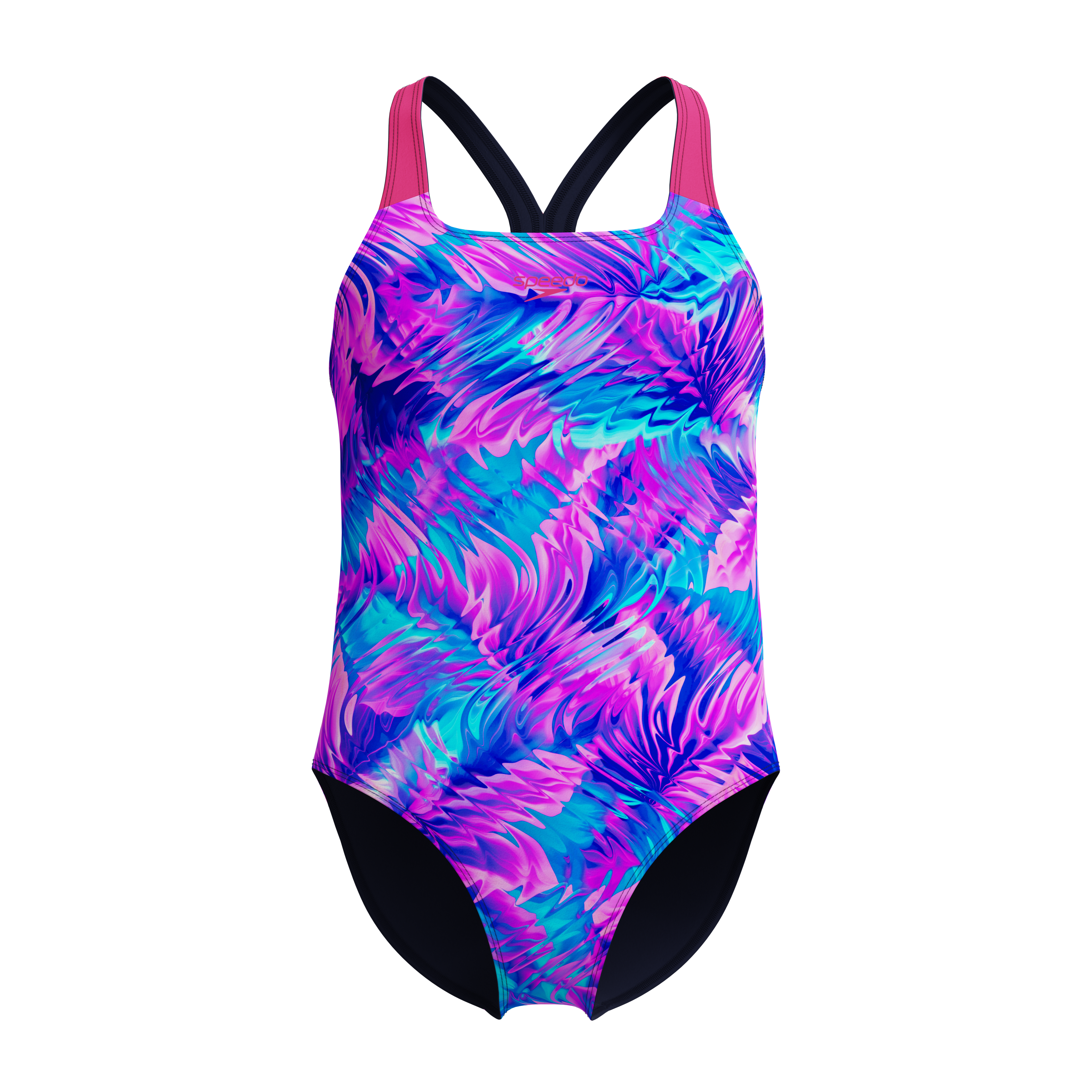 Speedo - Girls's Print Powerback One Piece