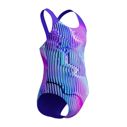 Speedo - Girls Allover Splashback Swimsuit Blue/Purple