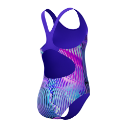 Speedo - Girls Allover Splashback Swimsuit Blue/Purple