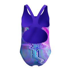 Speedo - Girls Allover Splashback Swimsuit Blue/Purple