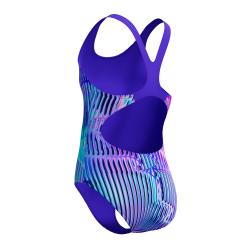 Speedo - Girls Allover Splashback Swimsuit Blue/Purple