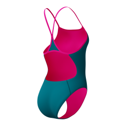 Speedo - Women's Solid turnback (Peacock) 