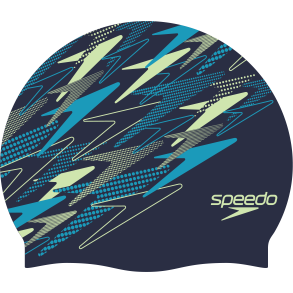 Speedo - Printet Sillicone Cap (Teal/Blue) 
