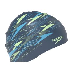 Speedo - Printet Sillicone Cap (Teal/Blue) 