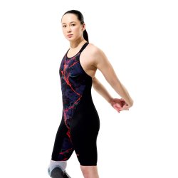 Speedo - Valor 2. Closed Back Printet Black/Red 