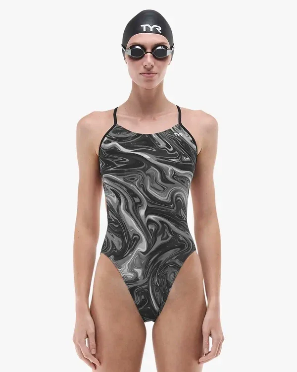 Tyr - Women's Cutoutfit Durafast Elite Olea (Titanium) 