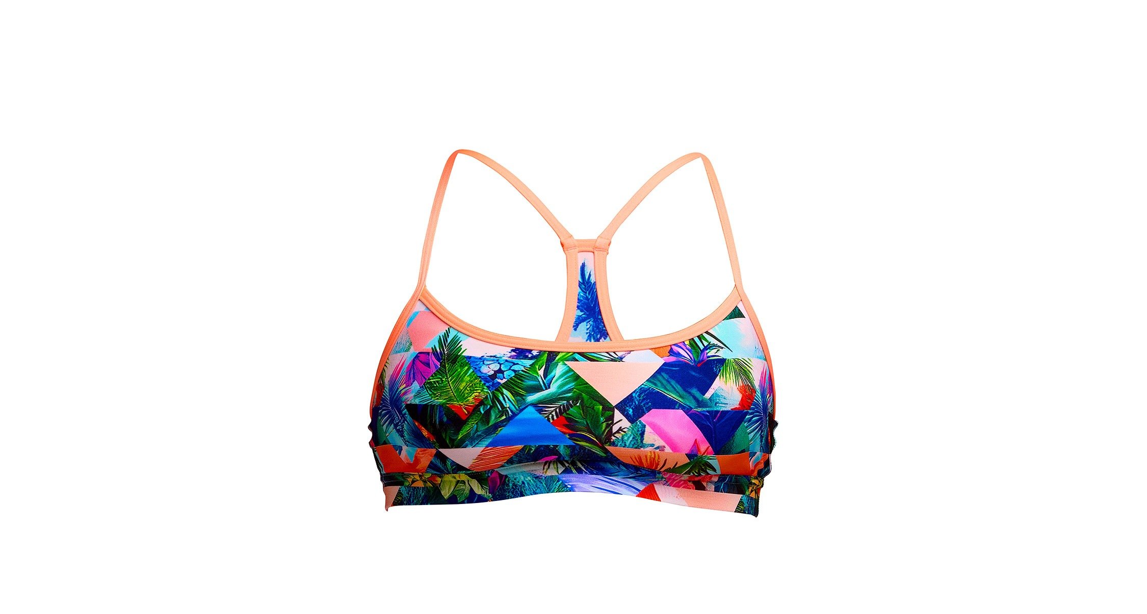 Funkita - Ladies Swim Crop Top Palm Prism 