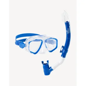 Speedo - Junior Adventure snorkel set (blue/Clear) 
