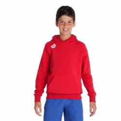 Arena - JR TEAM HOODED SWEAT PANEL (BOMULD) RED