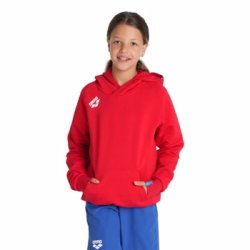 Arena - JR TEAM HOODED SWEAT PANEL (BOMULD) RED