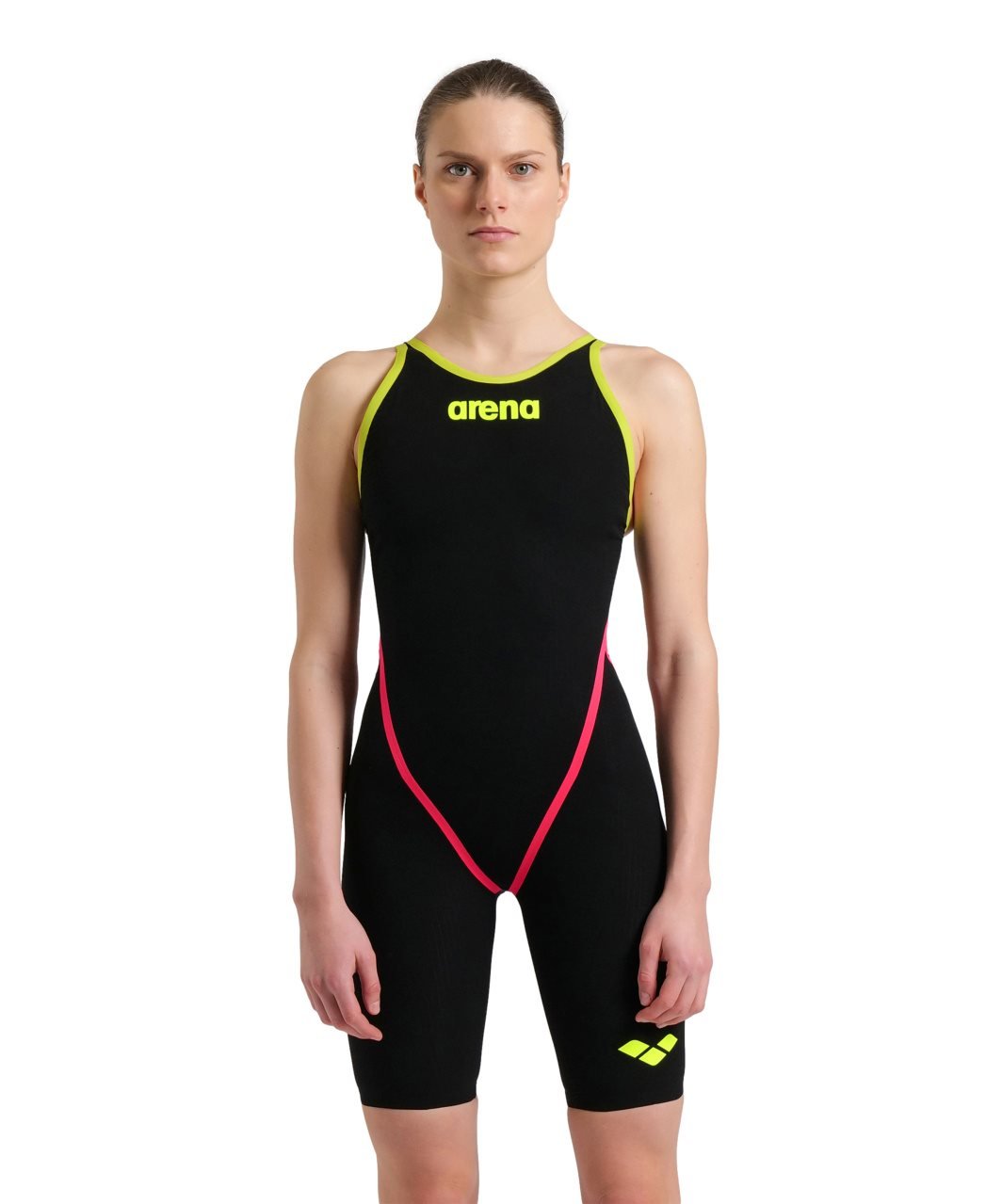 Arena - Women's Powerskin Carbon Core FX LE Open Back (Black-Flou Yellow)  