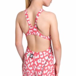 Arena - Powerskin ST Next LE Openback Girls Leopard Skin Geranium