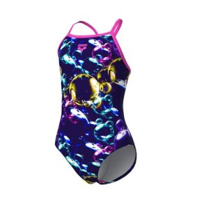 Arena - Girls Soap Bubbles Light Drop Back (Blue multi-Shocking pink)