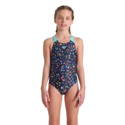 Arena - Girls Confetti Swim Pro Back(Black Multi-Water)