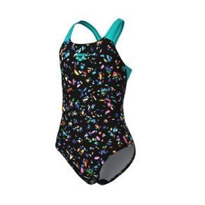 Arena - Girls Confetti Swim Pro Back(Black Multi-Water)