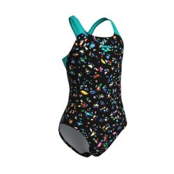 Arena - Girls Confetti Swim Pro Back(Black Multi-Water)