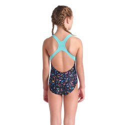 Arena - Girls Confetti Swim Pro Back(Black Multi-Water)