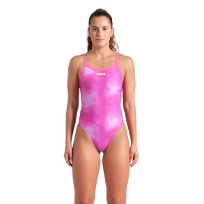 Arena - Woman's Swimsuit Challenge Back Allover Multi-Shocking Pink
