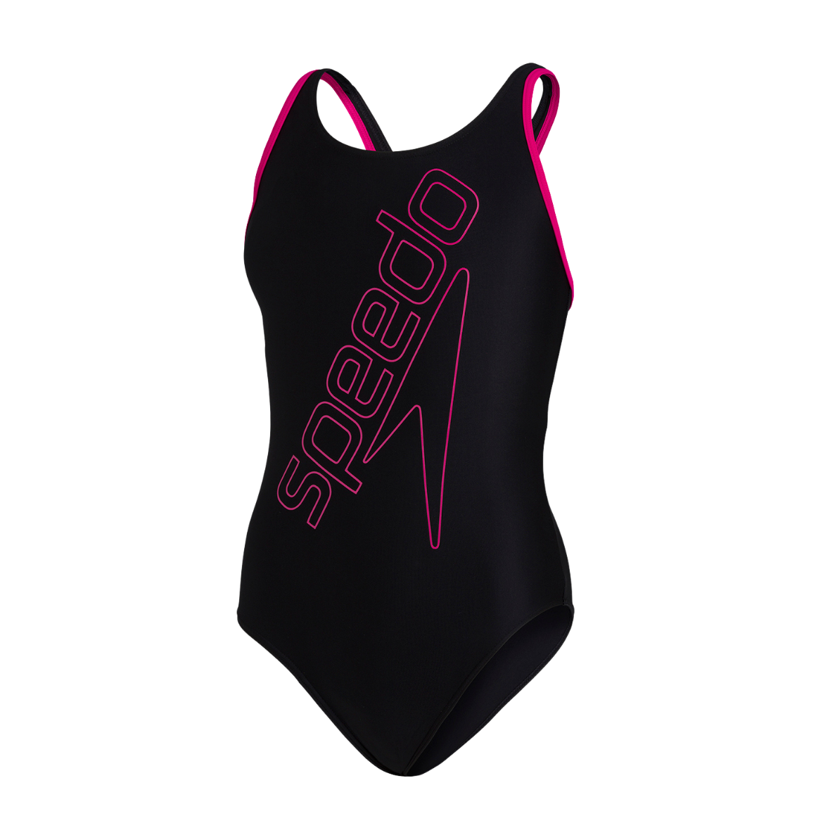 Speedo - Boom Logo Placement Flyback Swimsuit Black